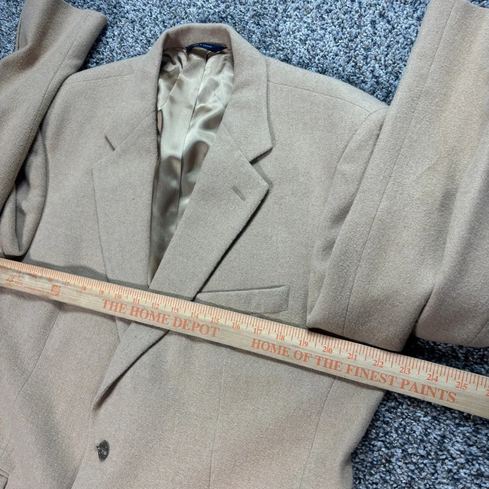Brooks Brothers Men's 44 Short Blazer Coat Camel Hair Tan 2-Button